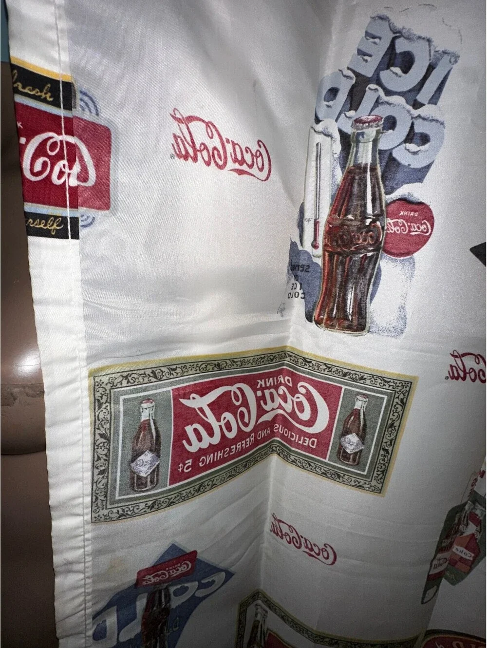 RARE Vintage Coca-Cola Themed Shower/Curtain 68